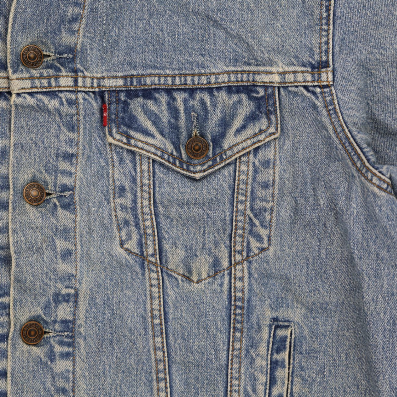 Levi's Vintage Denim Trucker Jacket Light Blue Size Large Cotton