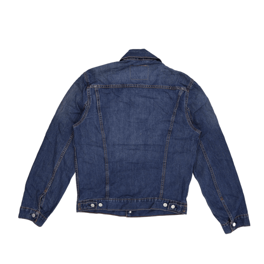 Levi's Classic Blue Denim Trucker Jacket Medium 100 Cotton Collared