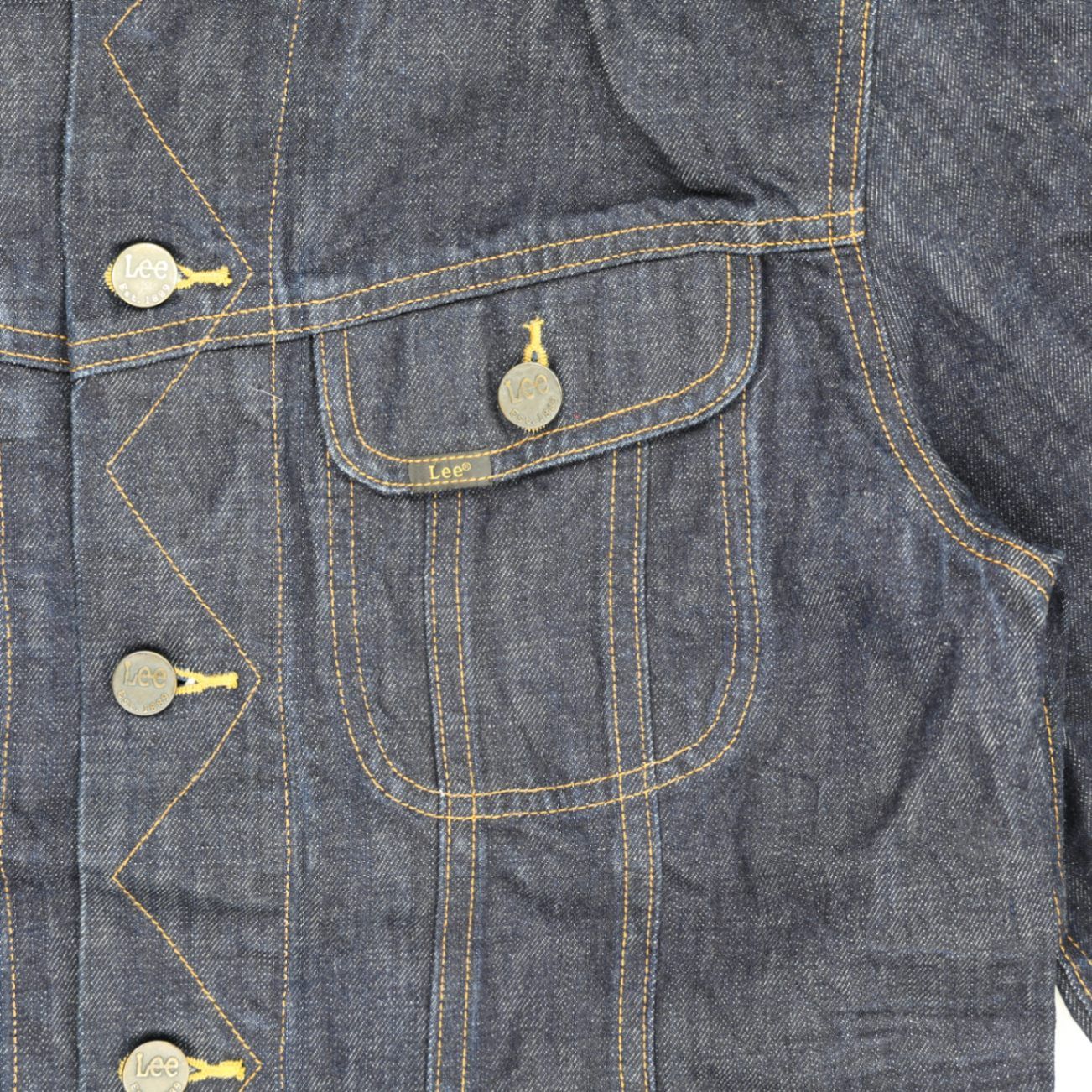 Lee Men's Indigo Blue Denim Jacket Size M 100% Cotton Collared