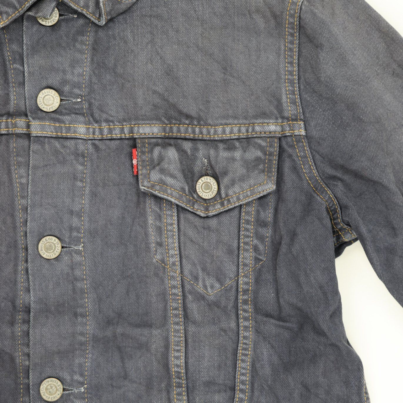 Levi's Blue Denim Trucker Jacket Large 100 Percent Cotton