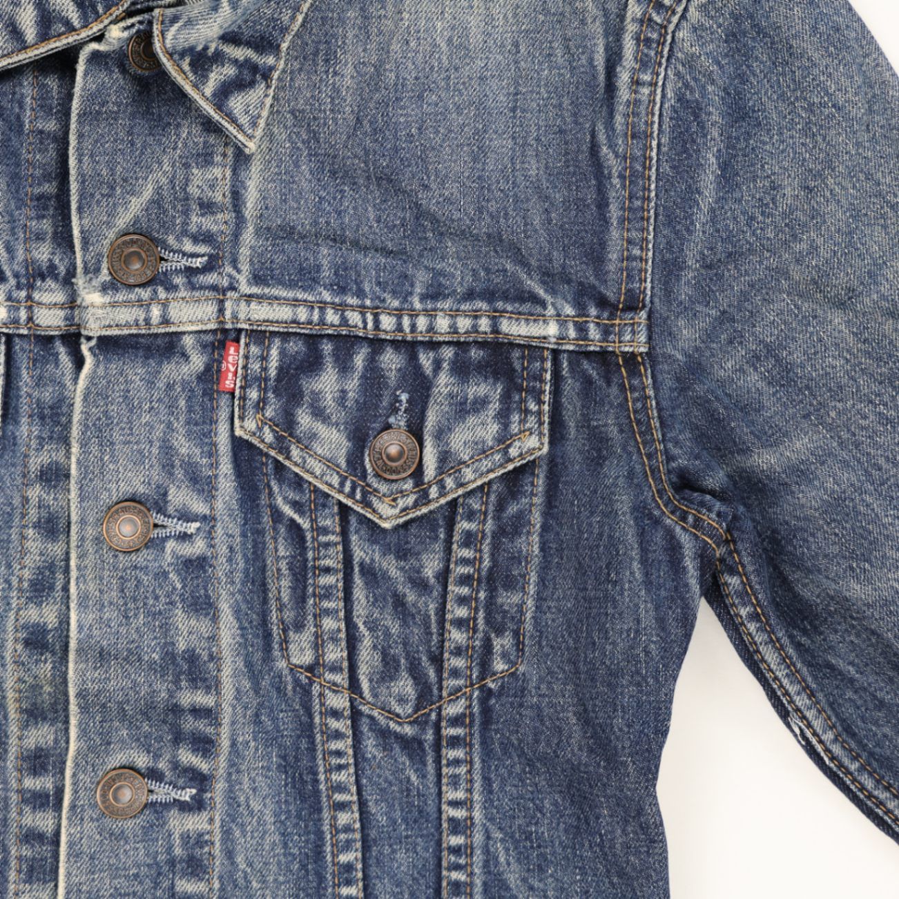 Levi's Vintage Denim Jacket Blue Small Cotton Denim Collared