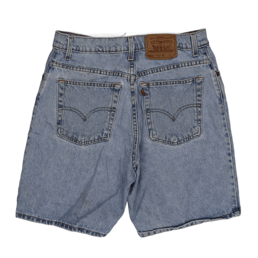 Levi's 551 Relaxed Fit Denim Shorts Light Blue Size 12 Cotton Vintage 7 Inch Inseam