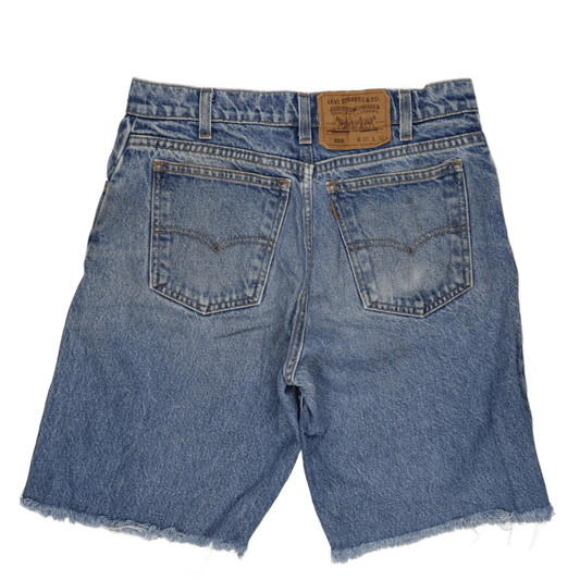 Levi's 550 Vintage Blue Denim Shorts W30 L32 Cotton Denim