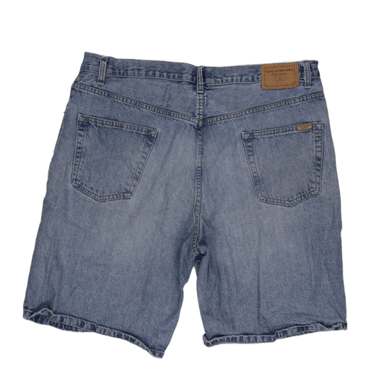 Levi Strauss Signature Loose Fit Denim Shorts Blue W38 100 Percent Cotton Vintage