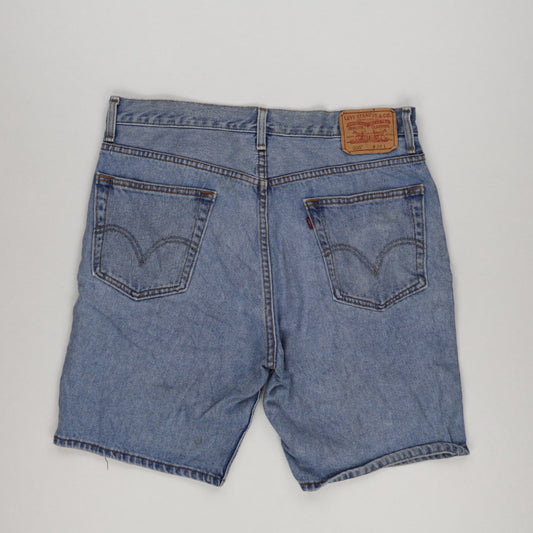 Levi's 505 Regular Fit Denim Shorts Blue W34 100 Percent Cotton Vintage
