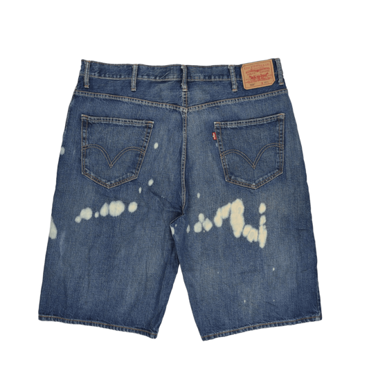Levi's 569 Bleached Blue Denim Shorts Size 40 100 Percent Cotton Vintage
