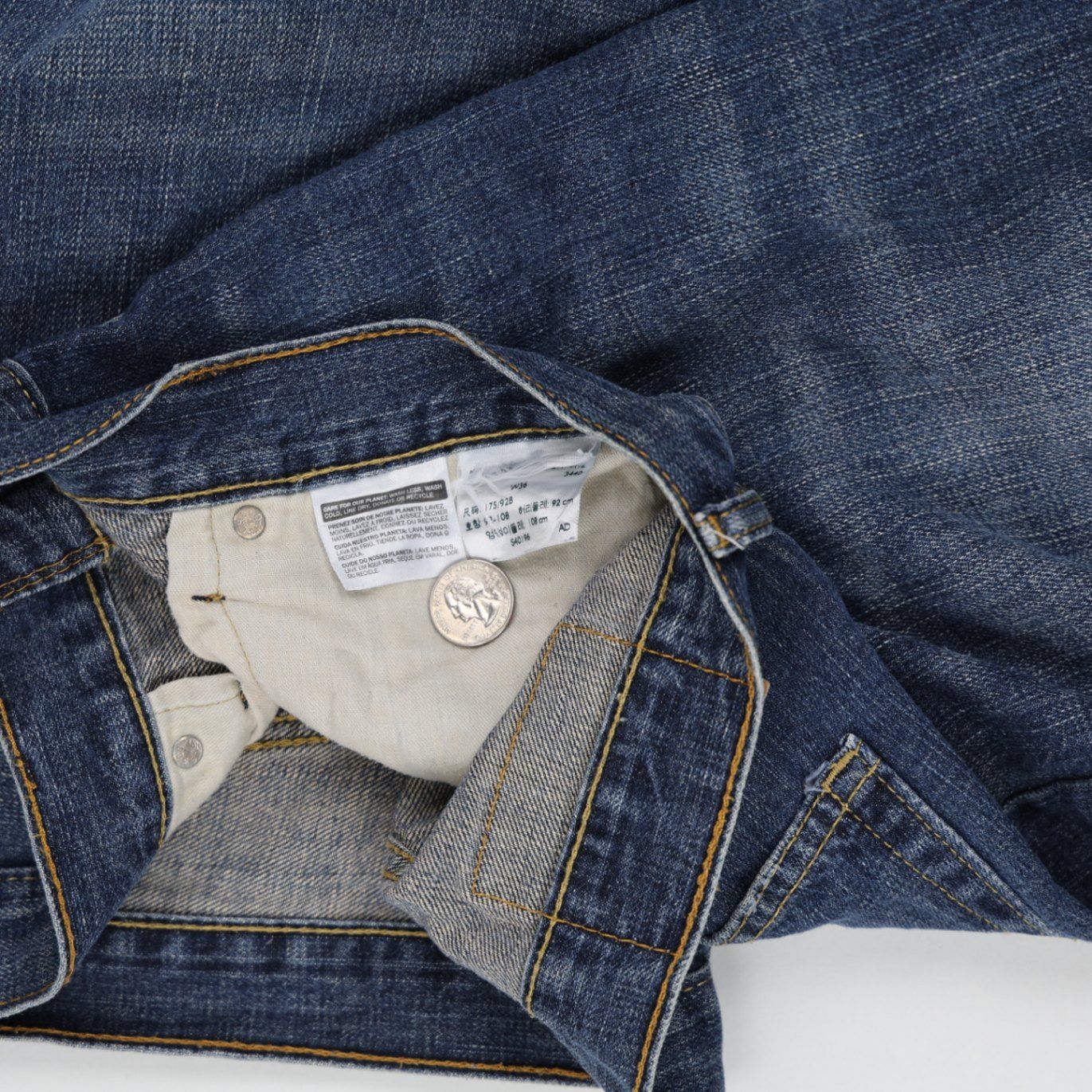 Levi's 569 Loose Fit Denim Shorts Blue W36 Cotton Vintage Very Good