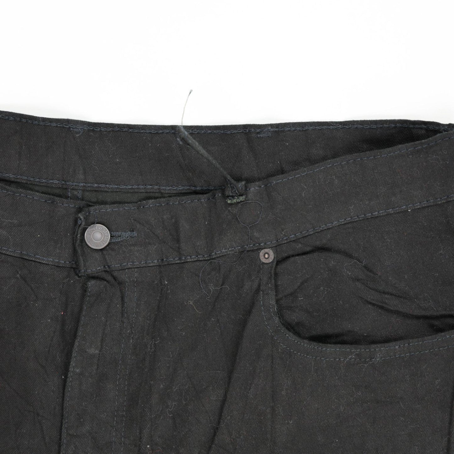 Levi's 569 Vintage Black Denim Shorts W38 Cotton for Men