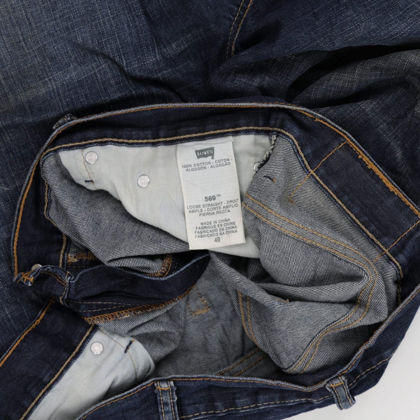 Levi's 569 Loose Straight Fit Men's Blue Denim Shorts W40 100 Cotton