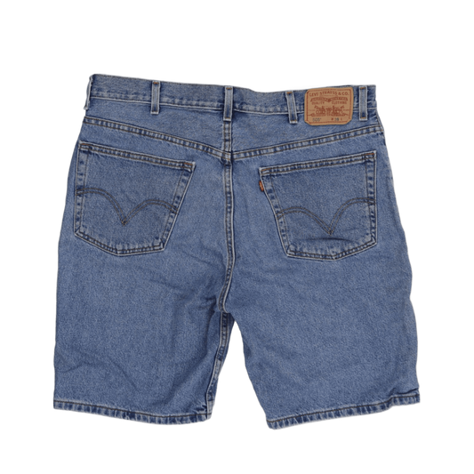 Levi's 505 Regular Fit Denim Shorts Blue W38 100 Percent Cotton Vintage Used Very Good