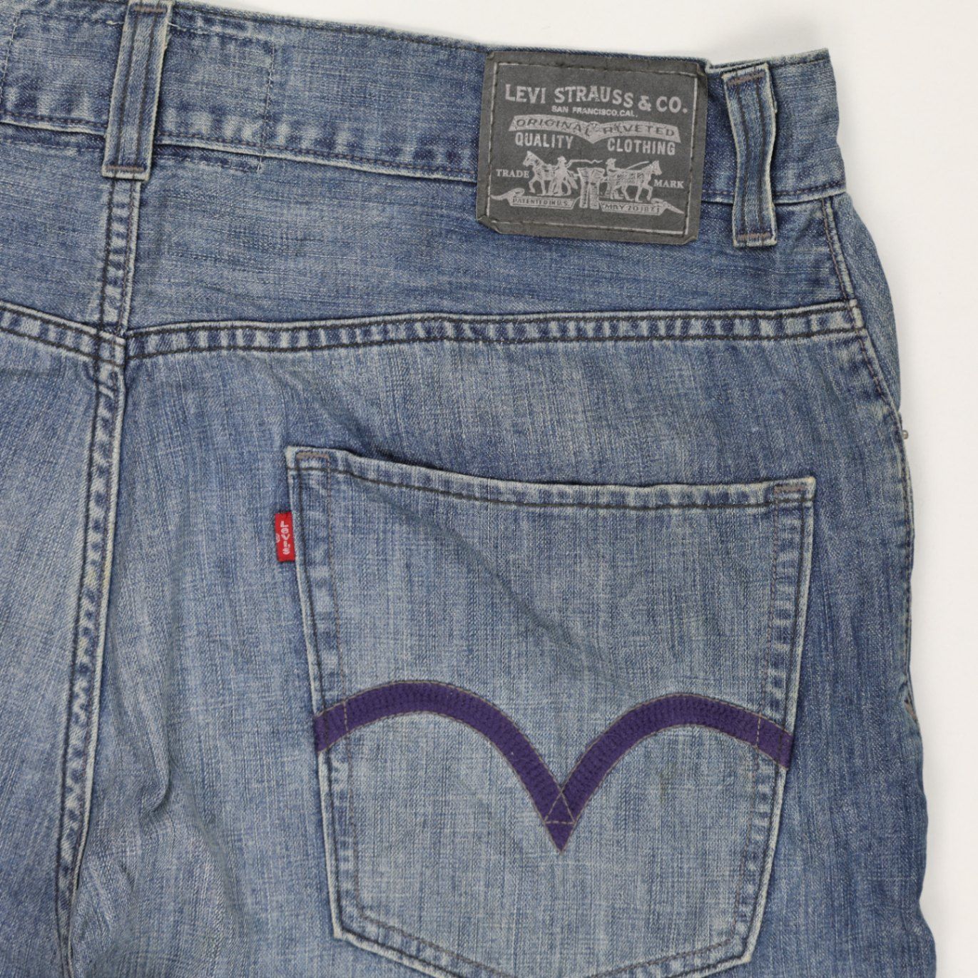 Levi's Blue Denim Shorts Men's Size W36 100% Cotton Relaxed Fit