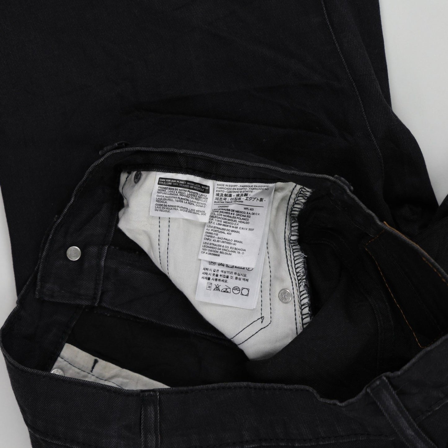 Levi's 569 Black Denim Shorts W29 Cotton Relaxed Fit