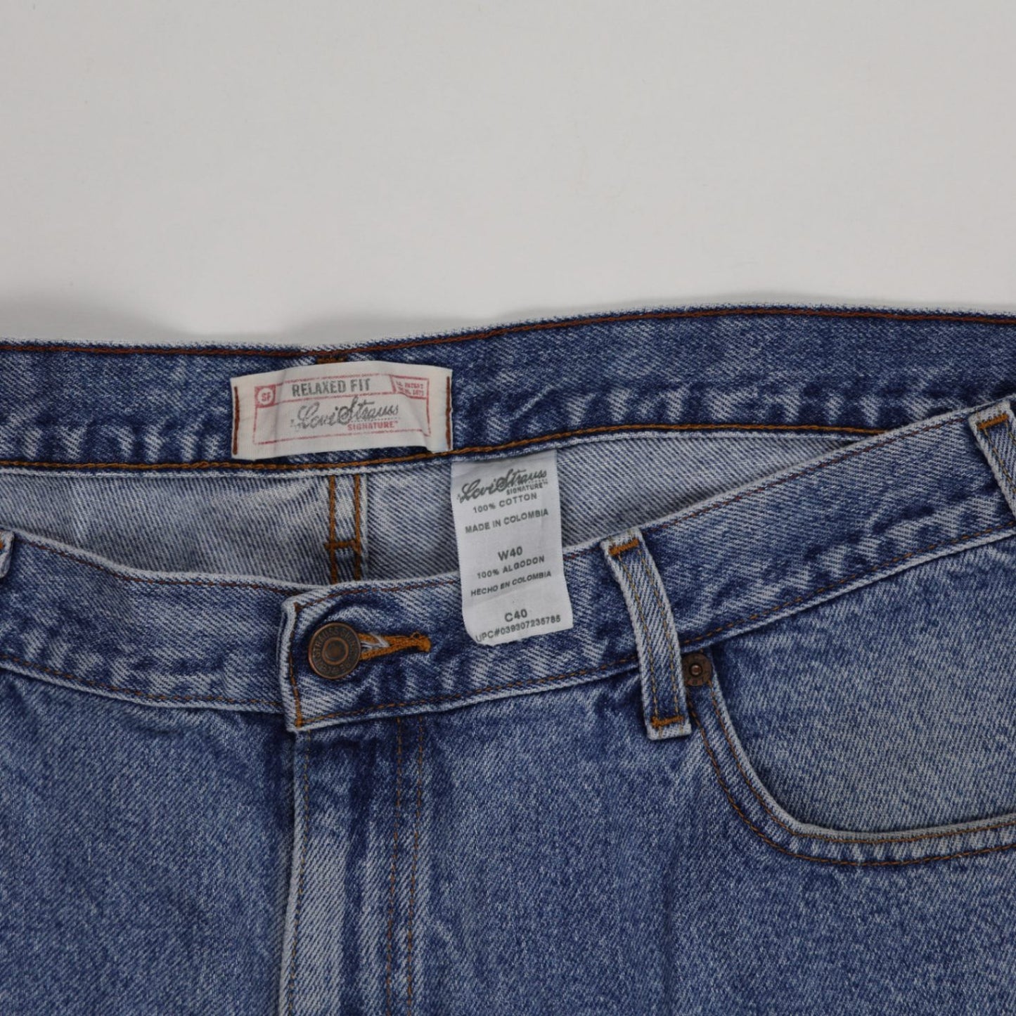 Levi's Strauss Vintage Blue Denim Shorts W40 100 Cotton Men's