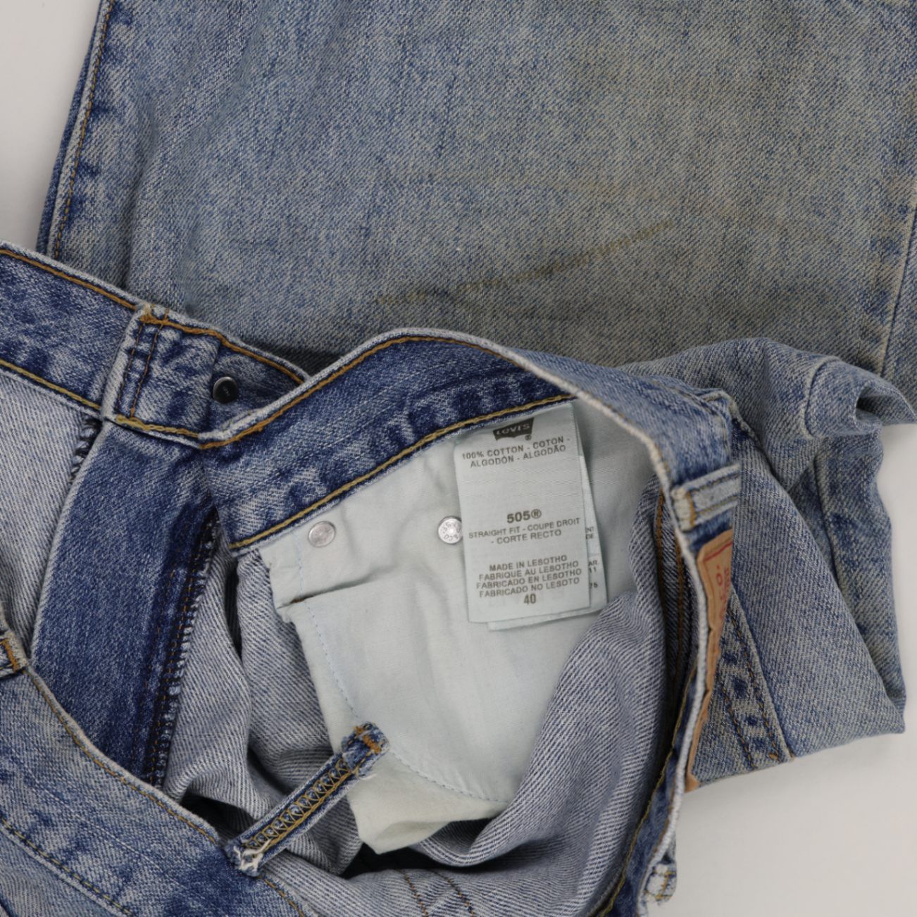 Levi's 505 Vintage Light Blue Denim Shorts W40 Cotton