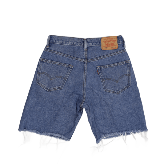Levi's 550 Vintage Relaxed Fit Denim Shorts Blue Size 30 100 Cotton Pre-owned