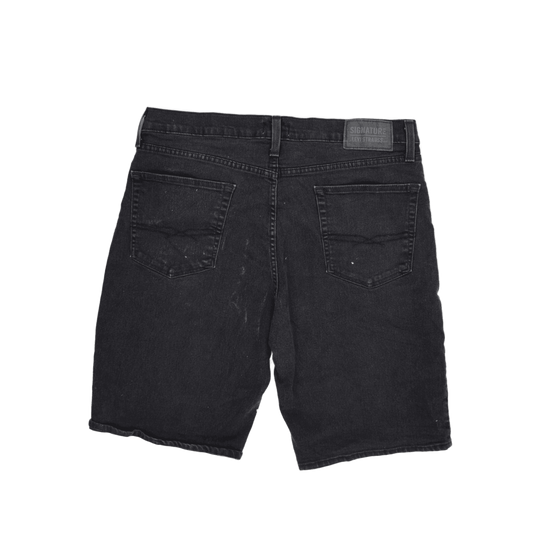Levi Strauss Signature Black Denim Shorts for Men Size 36 77 Cotton 21 Polyester 2 Elastane