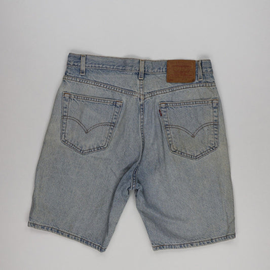 Levi's 505 Regular Fit Denim Shorts Light Blue Size 34 Cotton Denim Vintage