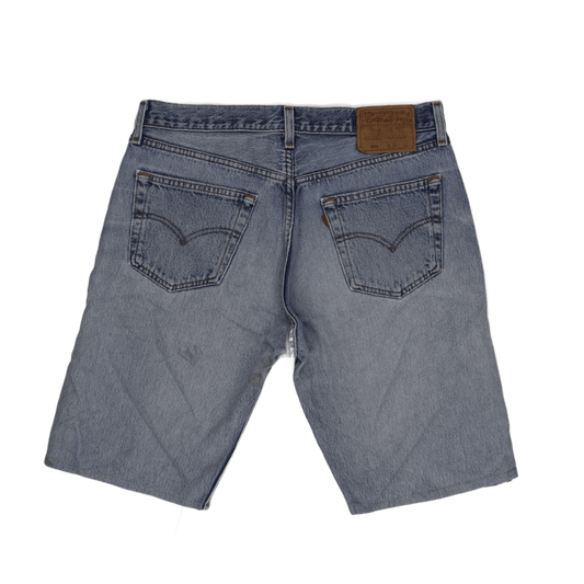 Levi's 501 Vintage Denim Shorts Faded Blue W34 L36 Cotton Casual