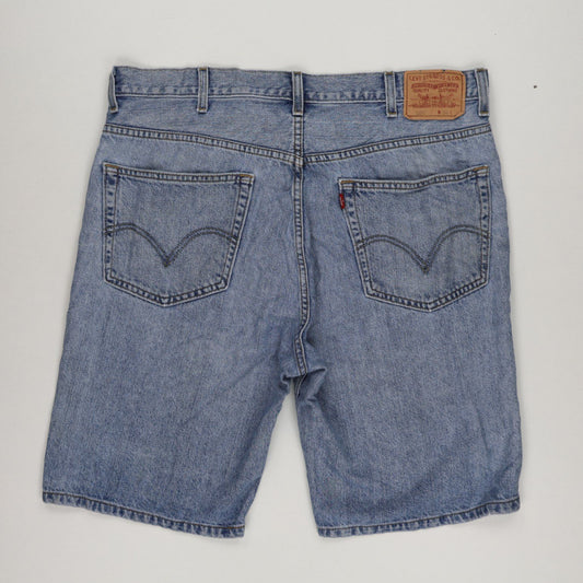 Levi's 505 Regular Fit Denim Shorts Light Blue W38 100% Cotton Vintage