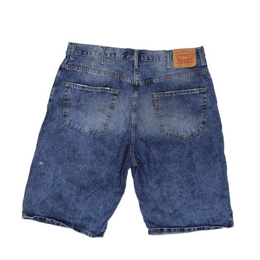 Levi's 569 Loose Straight Fit Denim Shorts Blue W38 L 100 Cotton Vintage Used Good
