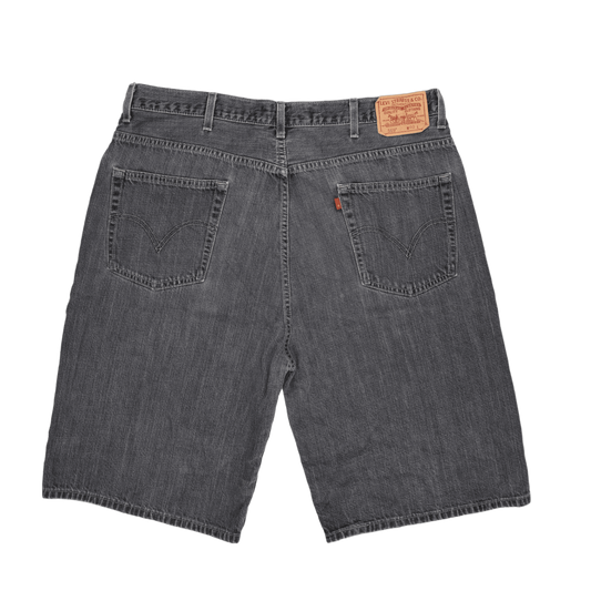 Levi's 569 Loose Fit Denim Shorts Charcoal Grey W40 100 Percent Cotton