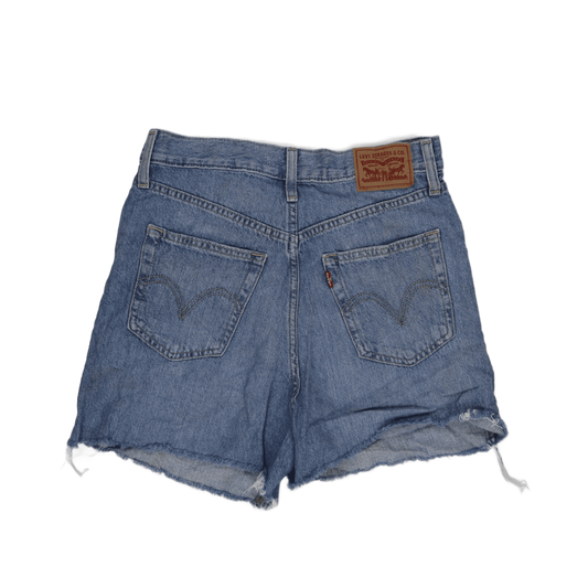 Levi's High Waisted Cut Off Shorts Vintage Blue Size 27 Cotton Denim