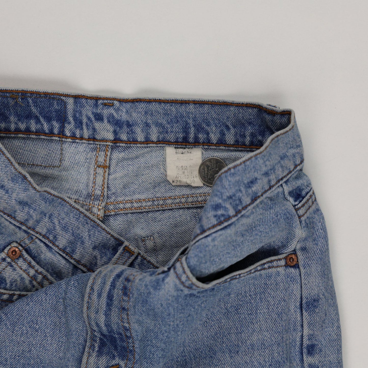 Levi's Vintage Light Blue Distressed Cut-Off Shorts W29 Cotton Denim