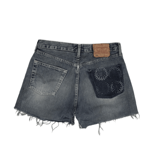Levi's 501 Vintage Blue Denim Cut Off Shorts W30 Cotton