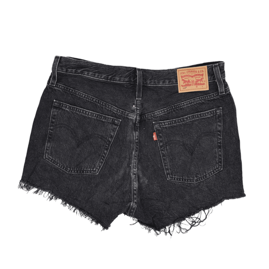 Levi's 501 Women's Black High Waisted Cut Off Shorts W31 Cotton Vintage