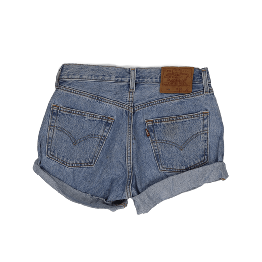 Levi's 501 Vintage High Waist Denim Shorts Light Blue W30 Cotton Denim