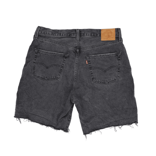 Levi's 501 Black Distressed Denim Shorts W30 100 Cotton Vintage Style