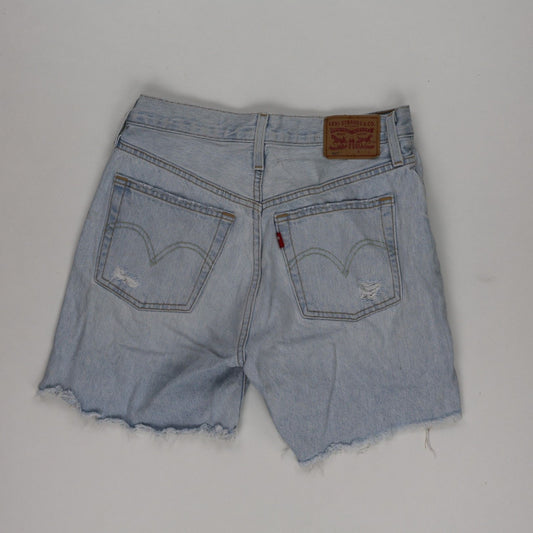 Levi's 501 Vintage Light Blue Denim Shorts Women's W30 100% Cotton 9 Inch Inseam