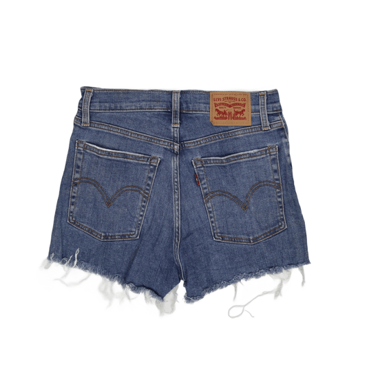 Levi's Women's Vintage Blue Denim Shorts Size 27 100% Cotton High-Rise Distressed