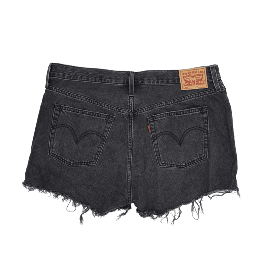 Levi's 501 Vintage Black Denim Cut Off Shorts Women's Size 28W 100% Cotton