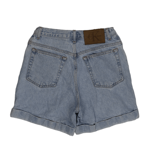 Calvin Klein Jeans Vintage High Waist Denim Shorts Light Blue 28in Waist 100 Cotton