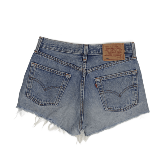 Levi's 501 High Waist Denim Shorts Vintage Blue W29 L32 Cotton Preloved