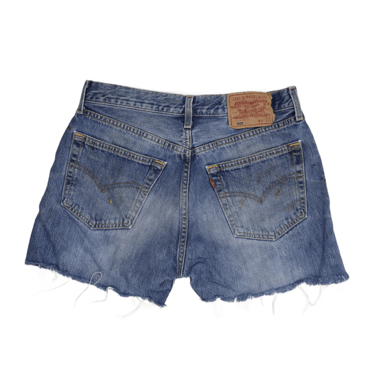 Levi's 501 Vintage Distressed Denim Cut Off Shorts Blue W31 L32 Cotton