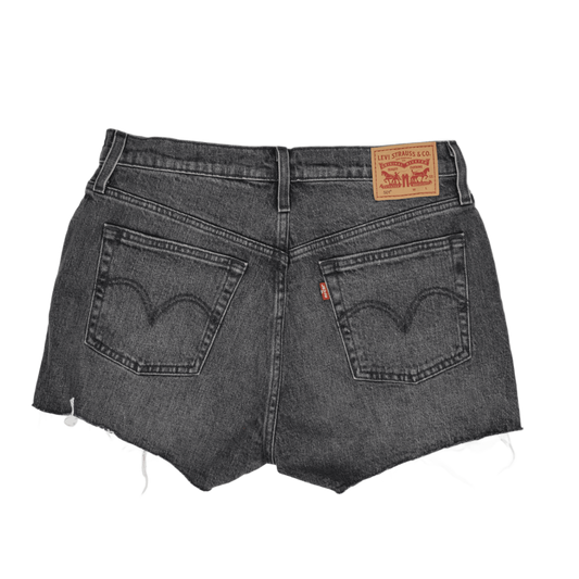 Levi's 501 Waterless Black Denim Cut-Off Shorts W27 UK 8 Cotton Denim