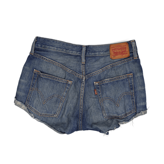 Levi's 501 Vintage Distressed Denim Shorts Blue W27 Cotton Denim