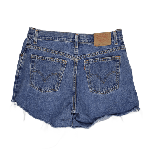 Levi's 550 Vintage Denim Shorts Blue Women's Size M 7 Inch Inseam Cotton