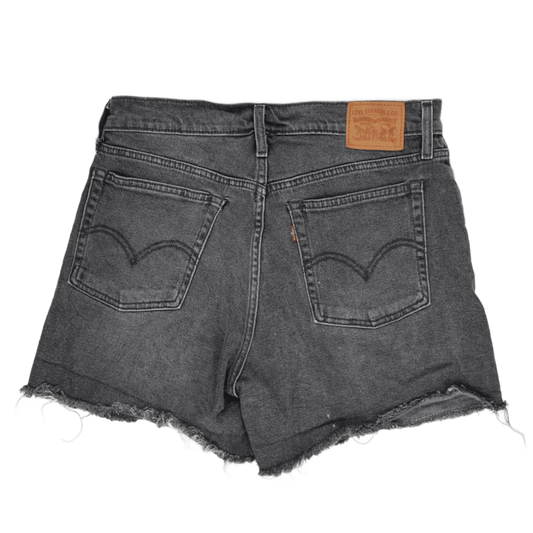 Levi's Women's Charcoal Black Cut-Off Denim Shorts W28 100% Cotton