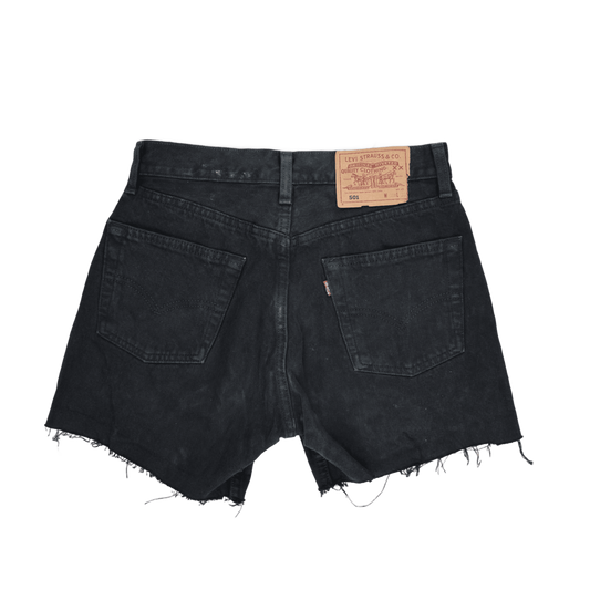 Levi's 501 Black Denim Cut-Off Shorts Women's Size W28 Vintage Cotton
