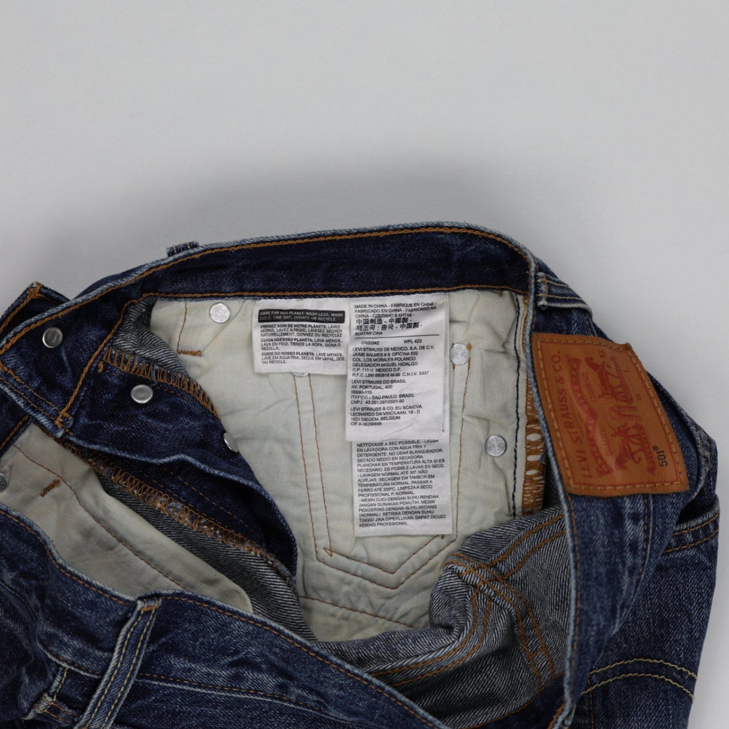 Levi's 501 High Rise Distressed Denim Shorts Blue 30W 100% Cotton Vintage