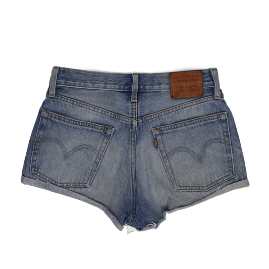 Levi's 501 High Waist Vintage Denim Shorts Light Blue W30 L27 100% Cotton