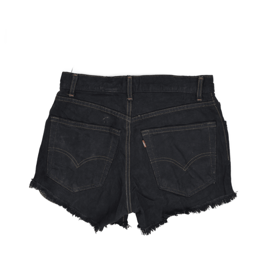 Levi's Vintage Black Denim Shorts Women W28 Cotton 4 Inseam