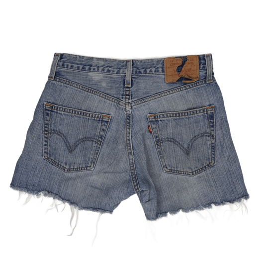 Levi's 501 Vintage Distressed Cut-Off Denim Shorts Classic Blue Size 30 Cotton