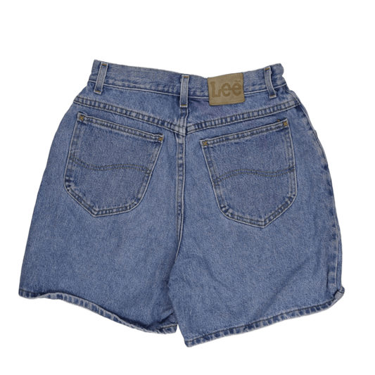 Lee Vintage High Waisted Blue Denim Shorts Size 32 100 Percent Cotton