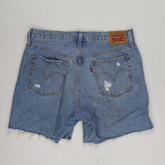 Levi's 501 Distressed Denim Shorts Vintage Blue W40 100% Cotton