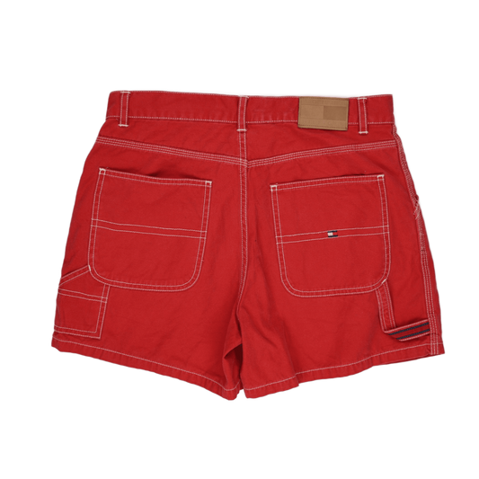 Tommy Hilfiger Red Cargo Shorts Women Size 6 100 Percent Cotton 4 Inch Inseam