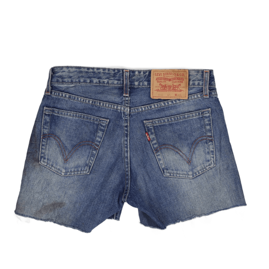 Levi's 545 High Waisted Denim Shorts Blue W28 Cotton Vintage Very Good